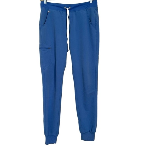 FIGS TECHNICAL SCRUBS ZAMORA CEIL BLUE JOGGERS SIZE MEDIUM TALL - Picture 6 of 15